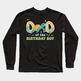 Dad Of The Birthday Boy Beach Summer B-day Gift For Booys Girls Kids Toddlers Long Sleeve T-Shirt